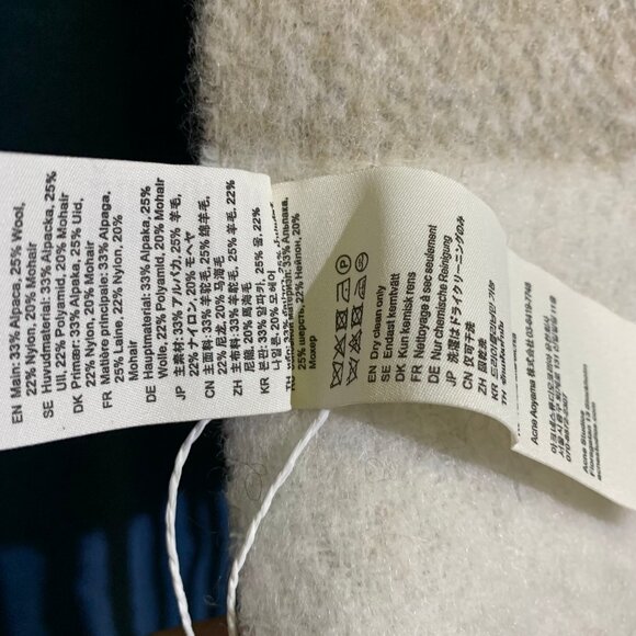 Acne Studios Mohair Check Scarf - Picture 7 of 7